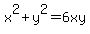 x%5E2+%2B+y%5E2+=+6xy+
