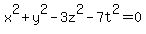 x%5E2+%2B+y%5E2+-+3z%5E2+-+7t%5E2+=+0