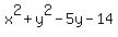 x%5E2+%2B+y%5E2+-+5y+-+14