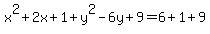 x%5E2+%2B2x%2B1%2By%5E2-6y%2B9=6%2B1%2B9