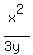 x%5E2+%2F%283y%29