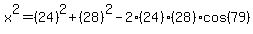 x%5E2+=+%2824%29%5E2%2B%2828%29%5E2-2%2824%29%2828%29cos%2879%29