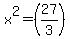 x%5E2+=+%2827%2F3%29