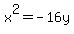x%5E2+=+-16y