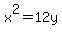 x%5E2+=+12y