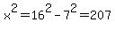 x%5E2+=+16%5E2+-+7%5E2+=+207