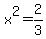 x%5E2+=+2%2F3