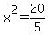 x%5E2+=+20%2F5