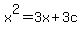 x%5E2+=+3x+%2B+3c