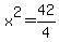x%5E2+=+42%2F4