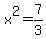 x%5E2+=+7%2F3