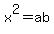 x%5E2+=+ab