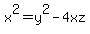 x%5E2+=+y%5E2+-+4xz