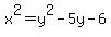 x%5E2+=+y%5E2-5y-6