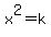 x%5E2++=++k+