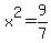 x%5E2++=+9%2F7