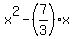 x%5E2+-+%287%2F3%29x