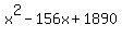 x%5E2+-+156x+%2B+1890