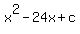 x%5E2+-+24x+%2B+c
