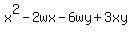 x%5E2+-+2wx+-+6wy+%2B+3xy