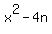 x%5E2+-+4n+