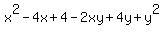 \"x%5E2+-+4x+%2B+4+-2xy+%2B+4y+%2B+y%5E2\"