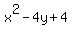 x%5E2+-+4y+%2B+4