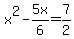 x%5E2+-+5x%2F6+=+7%2F2
