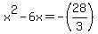 x%5E2+-+6x+=+-%2828%2F3%29