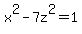 x%5E2+-+7z%5E2+=+1