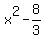 x%5E2+-+8%2F3