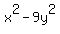 x%5E2+-+9y%5E2