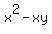 x%5E2+-+xy