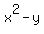 x%5E2+-+y