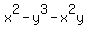 x%5E2+-+y%5E3+-+x%5E2y