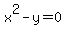 x%5E2+-+y+=+0