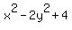 x%5E2+-2y%5E2%2B4