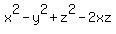 x%5E2+-y%5E2%2Bz%5E2-2xz