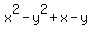 x%5E2+-y%5E2+%2Bx+-y