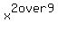 x%5E2+over+9
