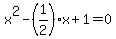 x%5E2-%281%2F2%29x%2B1=0