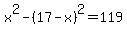 x%5E2-%2817-x%29%5E2=119
