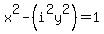 x%5E2-%28i%5E2y%5E2%29=1