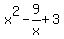 x%5E2-+9%2Fx+%2B+3