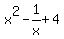 x%5E2-1%2Fx%2B4