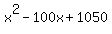 x%5E2-100x%2B1050