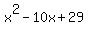 x%5E2-10x%2B29
