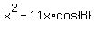 x%5E2-11x%2Acos%28B%29