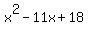 x%5E2-11x%2B18