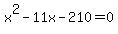 x%5E2-11x-210=0